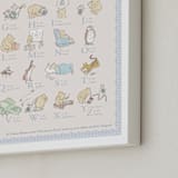 "Disney Winnie The Pooh Alphabet" - Art Print in Baby Blue by Sabrin Deirani - Frame Close-up
