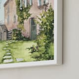 "French Country Cottage" - Art Print in Countryside by Kitty Mitchell - Frame Close-up