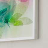 "A Floral Dream I" - Art Print in Fuchsia by Karen Kardatzke - Frame Close-up