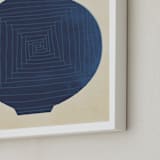 "Vase Study in Blue" - Art Print in Midnight Blue by Jayne Alfieri - Frame Close-up