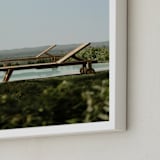 "Poolside 2" - Art Print in Aqua Verde by Kelsey Mucci - Frame Close-up