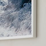 "Ocean's Brushstrokes 2" - Art Print in Deep Sea by Tania Medeiros - Frame Close-up