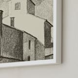 "Casine" - Art Print in Antique Beige by M.E.Segantini - Frame Close-up