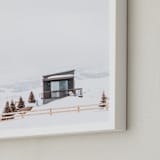"High Country Home" - Art Print in Snow by Jamie Lollback - Frame Close-up