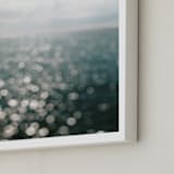 "Pamlico Sparkle" - Art Print in Blue Gray by ALICIA BOCK - Frame Close-up