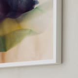 "Blue Flower" - Art Print in sapphire blue by Karen Kardatzke - Frame Close-up