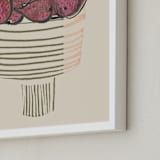 "Bowl of figs" - Art Print in ripen figs burgundy by Bethania Lima - Frame Close-up