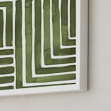 "Hard & Soft" - Art Print in Moss by Kristine Sarley - Frame Close-up