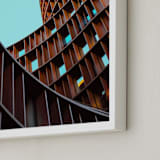 "Linjer in Color" - Art Print in Steel by Kate Baird - Frame Close-up