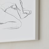 "Seated Figure" - Art Print in Bright White by Lorent and Leif - Frame Close-up