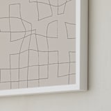 "Loose Framework" - Art Print in Chalk by Beth Vassalo - Frame Close-up