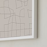 "Loose Framework" - Art Print in Chalk by Beth Vassalo - Frame Close-up
