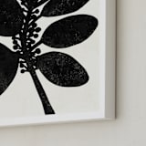 "Minimalist Leaves" - Art Print in Noir by Marta Crea - Frame Close-up
