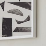 "Paper Geometry I " - Art Print in Charcoal Grey by Alisa Galitsyna - Frame Close-up