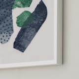 "Earth & Sky I" - Art Print in Navy Blue by Alisa Galitsyna - Frame Close-up