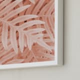 "Pink Ferns" - Art Print in Delicate Pink by Emanuela Carratoni - Frame Close-up