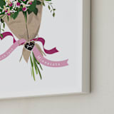 "Minnesota Lady's Slipper Bouquet" - Art Print in Soft pink by Susan Moyal - Frame Close-up