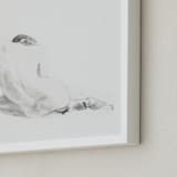 "Nude Study" - Art Print in original charcoal by Ramnik Velji - Frame Close-up