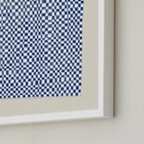 "Checkerboard Weaving" - Art Print in Midnight Blue by Jayne Alfieri - Frame Close-up