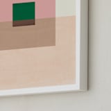 "Neutral Shades" - Art Print in Peach by Baumbirdy - Frame Close-up