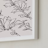 "magnolia study" - Art Print in peach by Qing Ji - Frame Close-up
