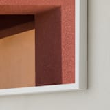 "Day to Day 2" - Art Print in Burnt Terracotta Red by Lisa Sundin - Frame Close-up