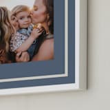 "Distant Border: Portrait" - Framed Photo in Blueberry by Angela Garrick - Frame Close-up