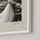"Vintage Scallop: Portrait" - Framed Photo in Latte by Sara Hicks Malone - Frame Close-up