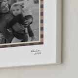 "Framed Photo: Textile Checks Frame" - Framed Photo in Sand by Creo Study - Frame Close-up