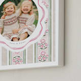 "Holiday Ribbon: Portrait Framed Photo" - Framed Photo in Peony by Jackie Crawford - Frame Close-up