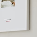 "Framed Photo: Stamped Snap" - Framed Photo in White by Minted - Frame Close-up