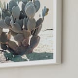 "Blue Cactus" - Art Print in Desert Blue by Wilder California - Frame Close-up