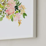 "Flora in Peach II" - Art Print in Peach by Yao Cheng Design - Frame Close-up