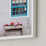 "A Little Window" - Art Print in White Grey by Alexandra Feo - Frame Close-up