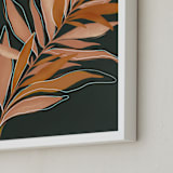 "Falling Fern" - Art Print in Jade by Julie Murray - Frame Close-up