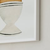 "The Humble Egg" - Art Print in porcelain gray by Monica Loos - Frame Close-up