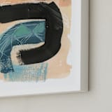 "Passive" - Art Print in Coral by Kelly Ventura - Frame Close-up