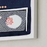 "They Flew At Night" - Art Print in Midnight Blue by Francesca Iannaccone - Frame Close-up