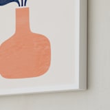 "Modern Vase #1" - Art Print in Blush by Field and Sky - Frame Close-up