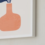 "Modern Vase #1" - Art Print in Blush by Field and Sky - Frame Close-up