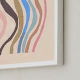 "Waves and Waves" - Art Print in Warm Sand by Elliot Stokes - Frame Close-up
