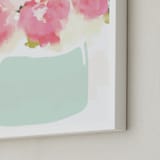 "Peonies in Vase" - Art Print in Strawberry by kelli hall - Frame Close-up