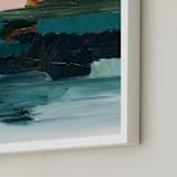 "Curacao" - Art Print in Turquoise blue by Caryn Owen - Frame Close-up