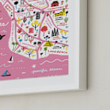"I Love Los Angeles" - Art Print in Cotton Candy by Jordan Sondler - Frame Close-up