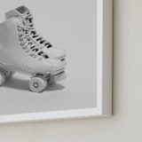 "Roller Skates " - Art Print in Powder by Cristiane - Frame Close-up