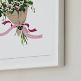 "Minnesota Lady's Slipper Bouquet" - Art Print in Soft pink by Susan Moyal - Frame Close-up