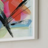 "Weekend Getaway" - Art Print in Tangerine by Monica Janes Fine Art - Frame Close-up