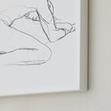 "Seated Figure" - Art Print in Bright White by Lorent and Leif - Frame Close-up