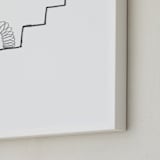 "Slinky on the Stairs" - Art Print in grayscale by Elliot Stokes - Frame Close-up
