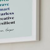 "Positive Affirmations" - Personalized Art Print in Winter by Nazia Hyder - Frame Close-up